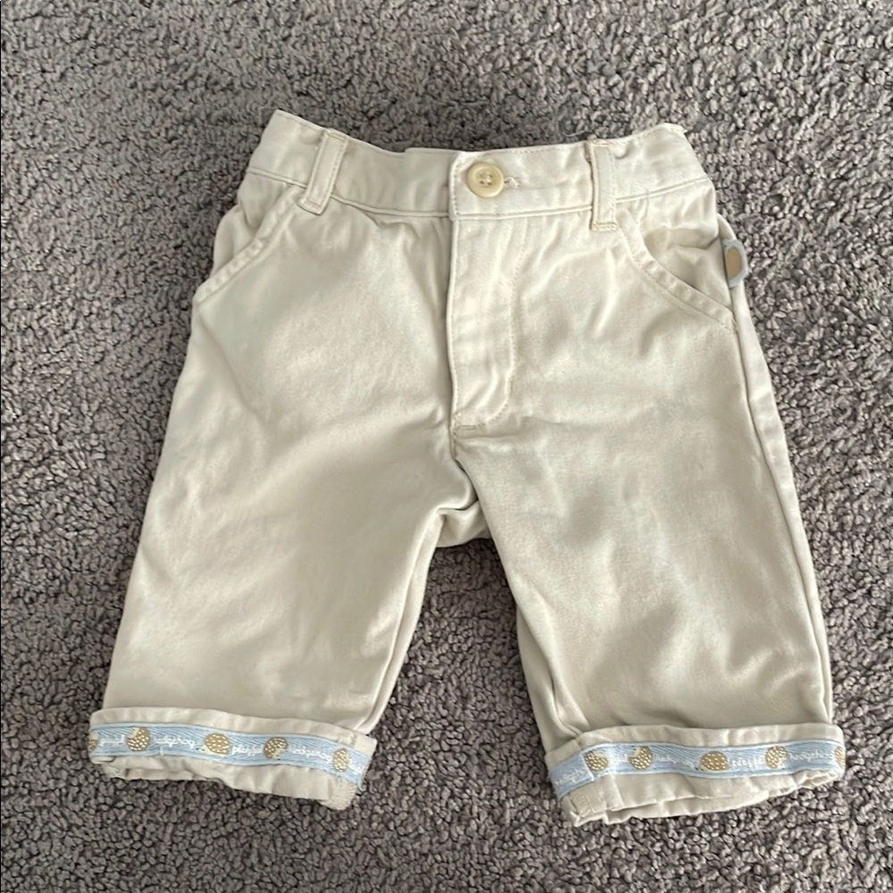 Gymboree 2006 Vintage Playful Hedgehog Cream Pants | Size 0-3 Months